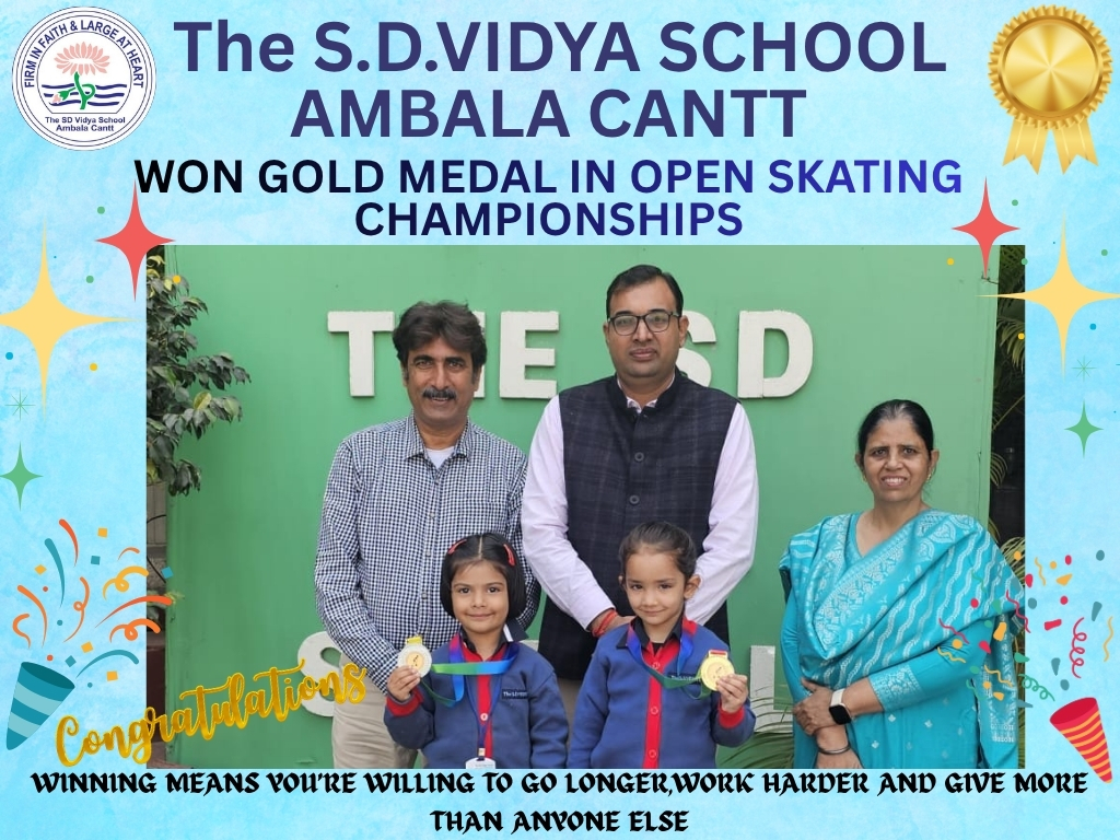 Proud achievements of our young stars in the Open Roller Skating Championships held on 20 November 2025